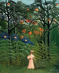 Henri Rousseau (Handmade) Signed Oil Painting on Canvas 20×28 in Naïve Art ..