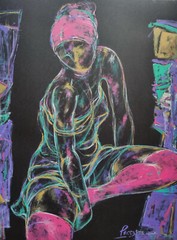 art paintings original hand painted black paper