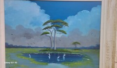 Vintage Florida Highway Style Painting Glenn Smith – Smitty 23 x 29″ SIGNED