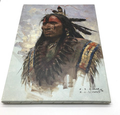 The Grizzly Claw Necklace Canvas ART Native Authenticated Z S LIANG double sign