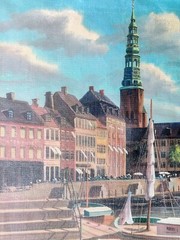 Frederik Svendsen (1885-1975): CITY CANAL, COPENHAGEN, original oil painting
