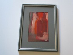 EXPRESSIONIST PAINTING CUBIST BOTTLES SCULPTURE MODERNISM SIGNED ABSTRACT ART