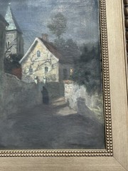Frits Thaulow Painting Antique Master Impressionist Important Religious Iconic