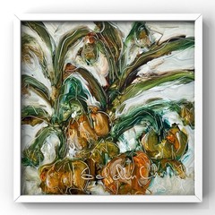 Golden Bell African Native Plants Painting • Afrohemian Decor • Afro Boho Series