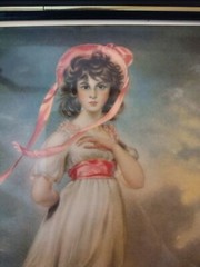 Vintage Framed Repro Lithograph PRINT OF “PINKIE” By Sir Thomas Lawrence