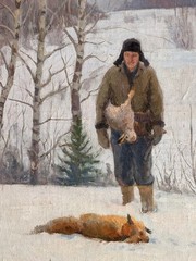 Original Soviet Realism David Dvoskin (1912-1985) Oil on Canvas Painting