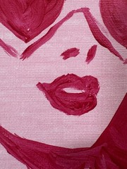 Original Retro Cowgirl Pink Canvas 12×16 Acrylic Colorful Western Pop Art