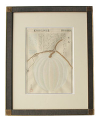 Fujio Kawagishi “ Winter Melon “ Miniature Painting Autograph H 22 x W 17.7 in