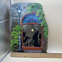Vintage Laiche Hand Painted Slate New Orleans Jazz Art Bourbon Street 1996