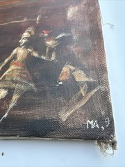 Russian Surrealist Painting Large Expressionism Listed Andrei Medvedev Modernist