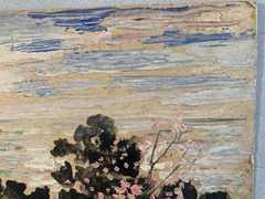 Belle Oil Painting Landscape On Panel Cardboard 1950 Impressionist Pointillism