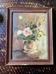 Vintage Pink Rose Painting Possibility From Prague