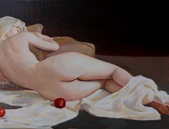 Original Oil Painting 12×8 in/30x20cm Female Nude Signed 2026