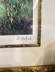 DAVID NAJAR Sunflowers at Dusk – Seriolithograph in color on archival paper