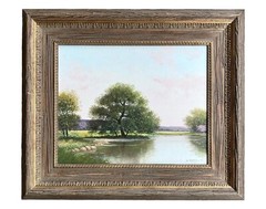 Charles Summey Original Landscape Oil on Canvas, Framed 29”X25” Signed