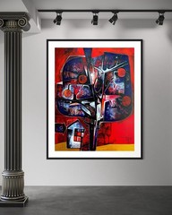 SIMEON GONZALES Original Painting COA / art studio Maryland – USA/LARGE XXL
