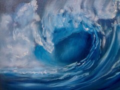 Surf Art Artist Hawaii „North Shore Rip Curl 1″ 16″x20“ Original Oil Painting