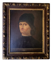 ANTIQUE Old Master Oil 1850’s Manner of Antonello da MESSINA – Portrait of a Man