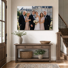 Personalized Wedding Photo Canvas Print Custom Family Wall Art Bride 8*12 frame