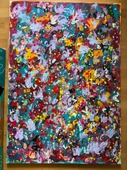 Large Art Original Abstract Artwork Floral Painting Huge Colourfull Wall Decor