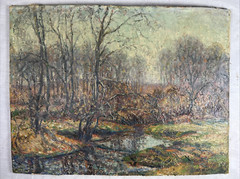 WILSON IRVINE Listed Old Lyme CT „FALL EIGHT MILE RIVER“ OIL Landscape PAINTING