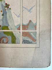 Antique Art Deco Watercolor Painting by Hazel Frazee, Chicago, IL