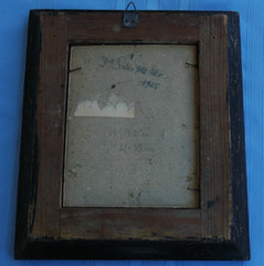 Antique 1925 Oil on Board of a Man and A Shy Woman by Johannes Martin Scheible