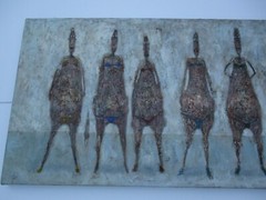 ALFREDO LANGARICA OIL PAINTING ORIGINAL LARGE GUADALAJARA ART MOD BIKINI BEACH