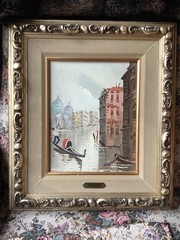 ANTONIO DE VITY IMPRESSIONIST SIGNED PAINTING GONDOLIER