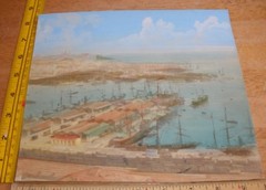 Lillian A Hunter water color painting 1895 Italy 9.5×8.5″ VINTAGE