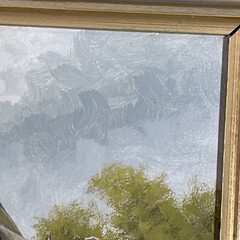 Danish Oil Painting Lyngby Denmark Landscape Original Art Signed Vintage Framed