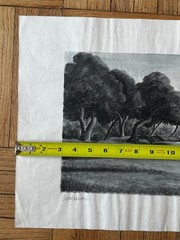 RARE Austrian Secessionist Gouache Painting Paper Johannes Fischer Signed 1937