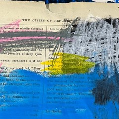 Original Mixed Media Abstract Art Painting 6×9.75” on 1861 Paper Signed #16