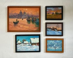 Wholesale lot of 5 Unique oil paintings, Custom Bulk Orde, Lot of OOAK Painting