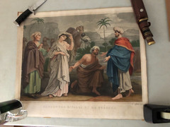 RENCONTRE DE ISSAC ET DE REBECCA LITHOGRAPH 18 1/2“ X 21 1/2“