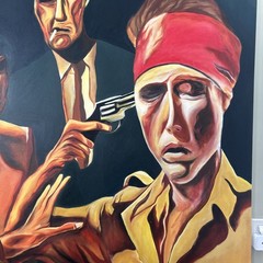 “One shot” Original Oil On canvas 5 Feet X 4 Feet.