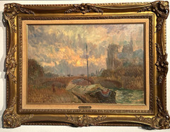ALBERT MARIE LEBOURG Notre Dame de Paris, oil on canvas, Impressionist