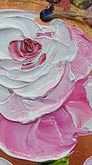 Heart 3D Original Deco Panel Gift for Her, Volumetric Painting Wall Art Handmade