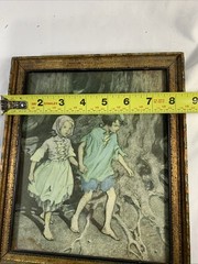 Vintage Hansel & Gretel Litho Print (From Good Housekeeping ?) 10”x8.5”