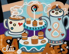 JACQUELINE DITT – Tea and Cakes A4 PRINT by Painting Tea Cake