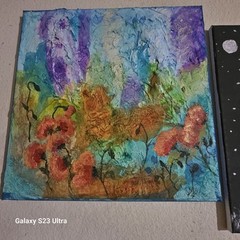 Original acrylic Textured „Poppies in Bloom“