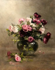 Still life rose by Eva Gonzalez Oil painting wall Art printed on canvas L2420