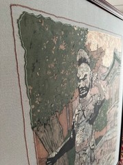 HARRIET M REIN Batik Original „The Guardian Of The Temple“ Signed 31×38″ OOAK