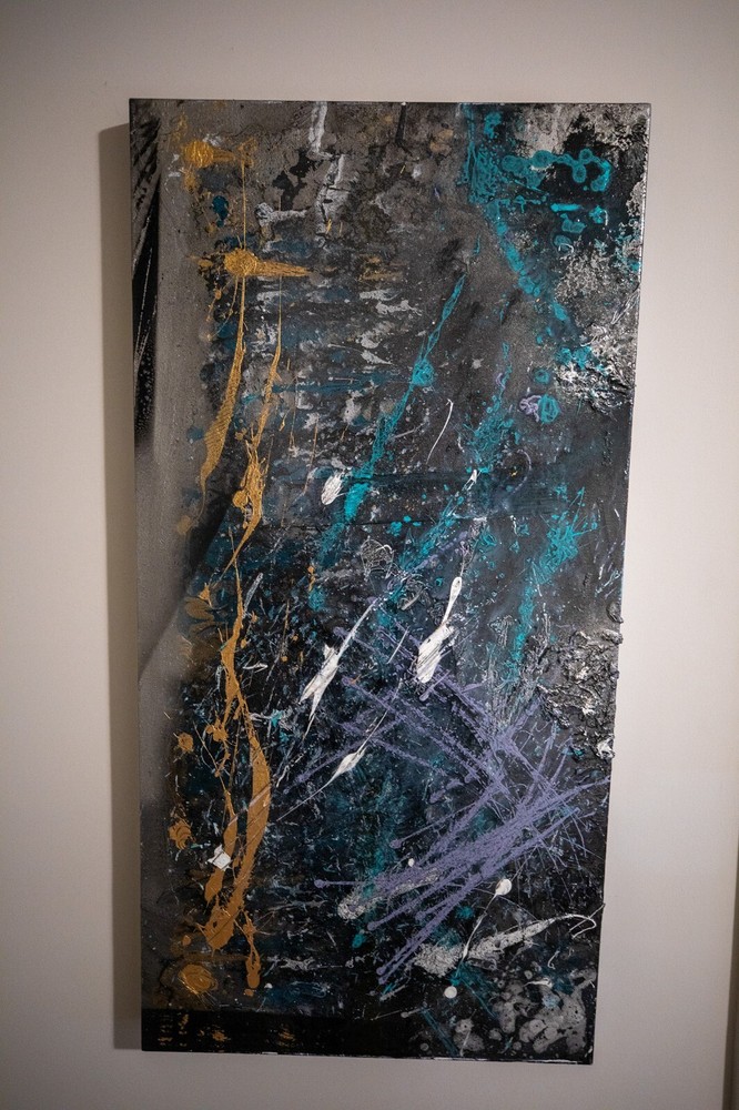18″ x 36″ Gallery Depth 1-1/2″ Abstract Painting Stretched Canvas