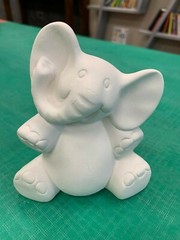 Paint You Own Ceramic Set: Pottery, Acrylics Paints, Brushes – Smiling Elephant