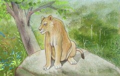 Indian Miniature painting Animal Art Water colour Artwork by Artist