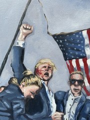 Oil Painting Mr President Donald Trump Portrait Realistic USA Home Deco Gift