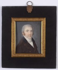 Petr Osipovich de Rossi „Italian Gentleman“ extremely rare miniature, 1801 (m)