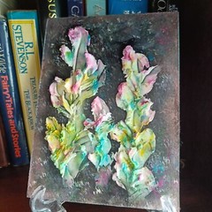 Original Acrylic Textured Painting The Fantasy Flowers Floral Gift for Her