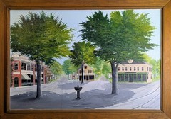 Large Homer White painting Sharon Massachusetts Post Office Square New England